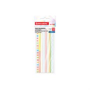 Закладки клейкие, выделители текста, BRAUBERG ULTRA PATTERN COLOR, 135х5 мм, 160 штук (8 цветов х 20 листов), 116687