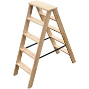 Деревянная двусторонняя стремянка Алюмет WDS3205