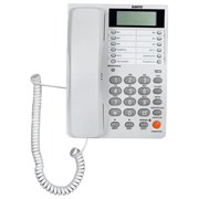 Телефон SANYO RA-S408W, спикерфон, память 55 номеров, тональный / импульсный режим, белый