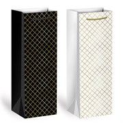 Пакет подарочный под бутылку (1 штука), 13х9x36 см (B), "Leather Bottle Bag", ассорти, ЗОЛОТАЯ СКАЗКА, 700802