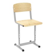 Стул ученический регулируемый ПИФАГОР SC-2, 340х340х625-705 мм, рост 3-5 (130-175 см), серый каркас, фанера, 533349