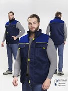 Жилет утепленный Фаворит (тк. Смесовая, 210), т.синий/васильковый