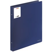 Папка на 4 кольцах БОЛЬШОГО ФОРМАТА А3, ВЕРТИКАЛЬНАЯ, 30 мм, до 250 листов, синяя, 0,8 мм, STAFF, 273999