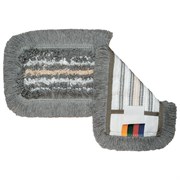 Насадка МОП плоская 40см VILEDA "ТриоПлюс Комби", уши (ТИП УВ) микрофибра/хлопок, серый, 167295