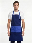 Фартук с грудкой Модеринт (тк.Смесовая,210), т.синий/васильковый