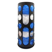 Корзина для хранения пакетов и бахил СРЕДНЯЯ 37х16х13см, крючки-крепеж в комплекте, черная, LAIMA ULTRA, 701663