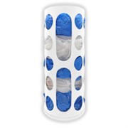 Корзина для хранения пакетов и бахил СРЕДНЯЯ 37х16х13см, крючки-крепеж в комплекте, белая, LAIMA ULTRA, 701664