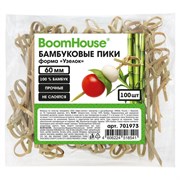 Шпажки-пики для канапе бамбуковые форма "Узелок" 6 см, 100 шт., BOOMHOUSE (БУМХАУС), 701973