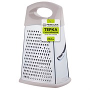 Терка 4-сторонняя с контейнером, 23,5 см, нержавеющая сталь, пластиковая ручка, PRIMAURA (ПРИМАУРА), 702087
