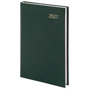 Ежедневник датированный 2027 145х215 мм, А5, STAFF, обложка бумвинил, зеленый, 117815
