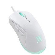 Мышь проводная DEFENDER Arga GM-049, 1200/1800/2400/3600 dpi, 5 кнопок+1 колесо-кнопка, белый, 52048