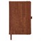 Ежедневник недатированный А5 (138x213 мм) BRAUBERG "Wood", кожзам, резинка, 136 л., коричневый, 111676 - фото 11000026