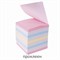 Блок для записей STAFF проклеенный, куб 9х9х9 см, цветной, чередование с белым, 129208 - фото 11015549