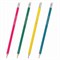 Карандаш чернографитный BRAUBERG, 1 шт., "Fluor", НВ, с ластиком, корпус неоновый ассорти, заточенный, 180613 - фото 11037899