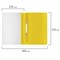 Скоросшиватель пластиковый STAFF, А4, 100/120 мкм, желтый, 225731 - фото 11056057