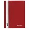 Скоросшиватель пластиковый МАЛОГО ФОРМАТА (160х228 мм), А5, BRAUBERG, 130/180 мкм, красный, 270460 - фото 11082907