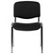 Стул для персонала и посетителей "ИЗО", хромированный каркас, ткань черная С-11, В-14 - фото 11109749