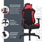 Кресло компьютерное BRABIX "GT Racer GM-101", подушка, ткань, черное/красное, 531820 - фото 11113270
