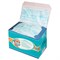 Маска медицинская одноразовая, КОМПЛЕКТ 100 шт., короб, 3-х слойный фильтр СМС, голубая, ГЕКСА - фото 11136704