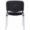 Стул для персонала и посетителей "ИЗО", хромированный каркас, ткань черная С-11, В-14 - фото 11158682