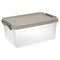 Ящик-контейнер для хранения 14 л, С КРЫШКОЙ НА ЗАЩЕЛКАХ, 18х43х29 см, прозрачный, IDEA, М 2866, М2866 - фото 11218961