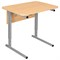 Стол-парта 1-местный, регулируемый угол, СУТ.54-01, 600х500х520-640 мм, рост 2-4, серый каркас, ЛДСП клён - фото 11220625