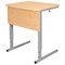 Стол-парта 1-местный, регулируемый угол, СУТ.54-01, 600х500х520-640 мм, рост 2-4, серый каркас, ЛДСП клён - фото 11220626