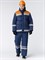 Костюм зимний Горизонт-Люкс (тк.Смесовая,210) брюки, т.синий/оранжевый - фото 11294358
