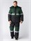 Костюм зимний Профи-Норд (тк.Смесовая,250) п/к, черный/зеленый - фото 11294436