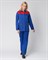 Костюм женский Передовик (тк.Смесовая,210) брюки, васильковый/красный - фото 11295051