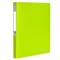 Папка на 2 кольцах BRAUBERG "Neon", 25 мм, внутренний карман, неоновая, зеленая, до 170 листов, 0,7 мм, 227456 - фото 11383578