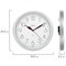 Часы настенные TROYKATIME (TROYKA) 21270212, круг, белые, серебристая рамка, 24,5х24,5х3,1 см - фото 11765797