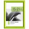 Рамка 15х21 см небьющаяся, багет 17,5 мм, пластик, BRAUBERG "Colorful", салатовая, 391243 - фото 11810821