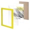 Рамка 15х21 см небьющаяся, багет 17,5 мм, пластик, BRAUBERG "Colorful", желтая, 391245 - фото 11820978