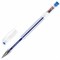 Ручка гелевая BRAUBERG "EXTRA", СИНЯЯ, корпус прозрачный, узел 0,5 мм, линия 0,35 мм, 143902 - фото 12110601