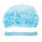 Шапочка-берет Шарлотта "Плиссе" голубая, КОМПЛЕКТ 125 шт., спанбонд 15 г/м2, ГЕКСА - фото 12474930