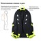 Рюкзак BRAUBERG HIGH SCHOOL универсальный, 3 отделения, "Акцент", черный/салатовый, 46х31х18 см, 270761 - фото 12534571