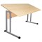 Стол-парта 2-местный, регулируемый угол, "Умник" 1200х500х520-640мм, рост 2-4, серый каркас, ЛДСП клён - фото 12552484