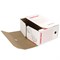 Короб архивный с клапаном А4 (260х325 мм), 150 мм, до 1400 листов, плотный, микрогофрокартон, БЕЛЫЙ, ОФИСМАГ, 123018 - фото 12647356
