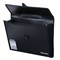 Папка-портфель пластиковая BRAUBERG А4+ (390х260х40 мм), 3 отделения, фактура линейная, черная, 221389 - фото 13106219