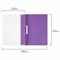 Скоросшиватель пластиковый с перфорацией STAFF, А4, 100/120 мкм, фиолетовый, 271720 - фото 13113666