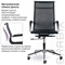 Кресло офисное BRABIX PREMIUM "Net EX-533", хром, сетка, черное, 532546 - фото 13127148