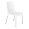 Стул для столовых, кафе, дома SHT-S75, серебристый металлический каркас, пластик белый - фото 13127942