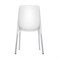 Стул для столовых, кафе, дома SHT-S75, серебристый металлический каркас, пластик белый - фото 13127946