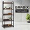 Стеллаж на металлокаркасе BRABIX "LOFT SH-003", 600х350х1500 мм, 5 полок, цвет морёный дуб, 641234 - фото 13133287