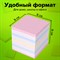 Блок для записей STAFF проклеенный, куб 9х9х9 см, цветной, чередование с белым, 129208 - фото 13395530
