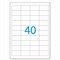 Этикетка самоклеящаяся 48,5х25,4 мм, 40 этикеток, белая, 70 г/м2, 50 листов, LOMOND, 2100195 - фото 13550177