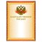 Грамота "Благодарственное письмо" А4, мелованный картон, конгрев, тиснение фольгой, желтая, BRAUBERG, 123060 - фото 13550201