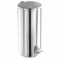 Урна для мусора с педалью 50 литров, УСИЛЕННОЕ, кольцо под мешок, хром, нержавеющая сталь, ТИТАН - фото 13555855