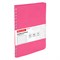 Бизнес-тетрадь на гребне А5 148x218 мм, BRAUBERG "Office PRO", под кожу, клетка, 80 л., розовая, 111042 - фото 13588537